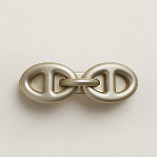 正規店買付★HERMES ヘアクリップ Tri Maillon GM エルメス】バレッタ Barrette Tri Maillon PM ヘアクリップ